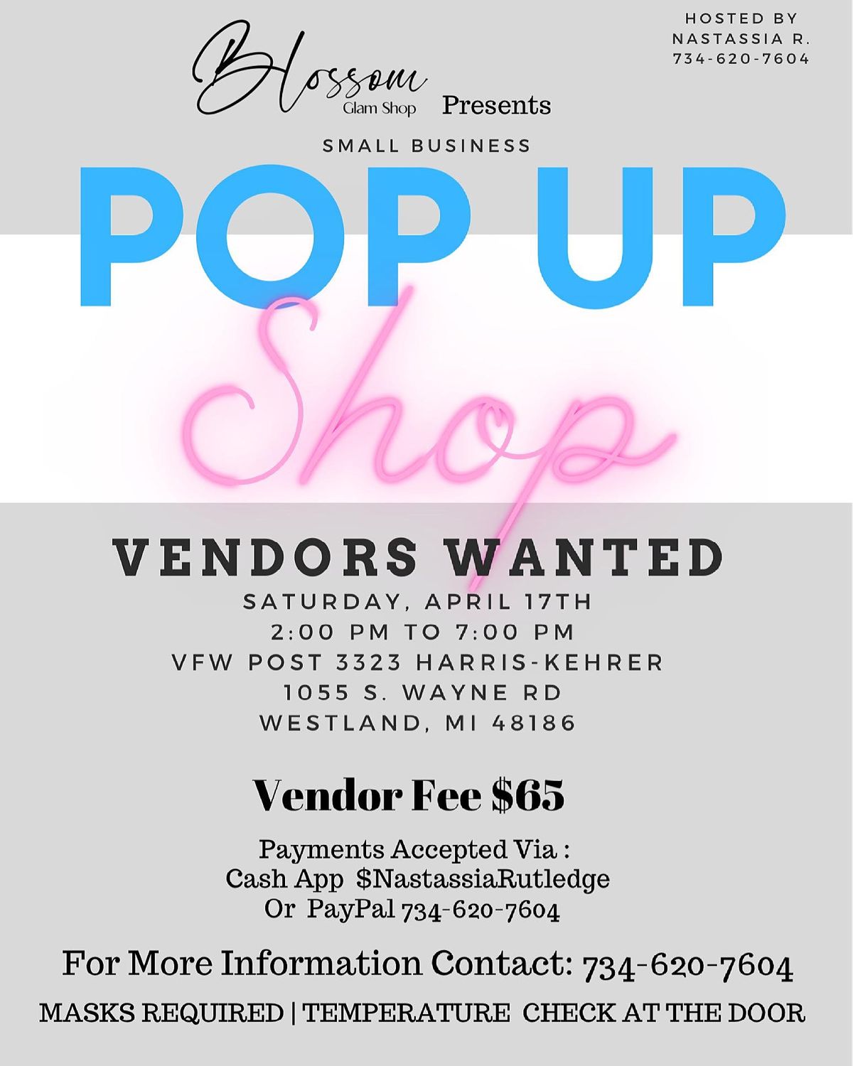 Small business Pop Up Shop - VENDORS WANTED