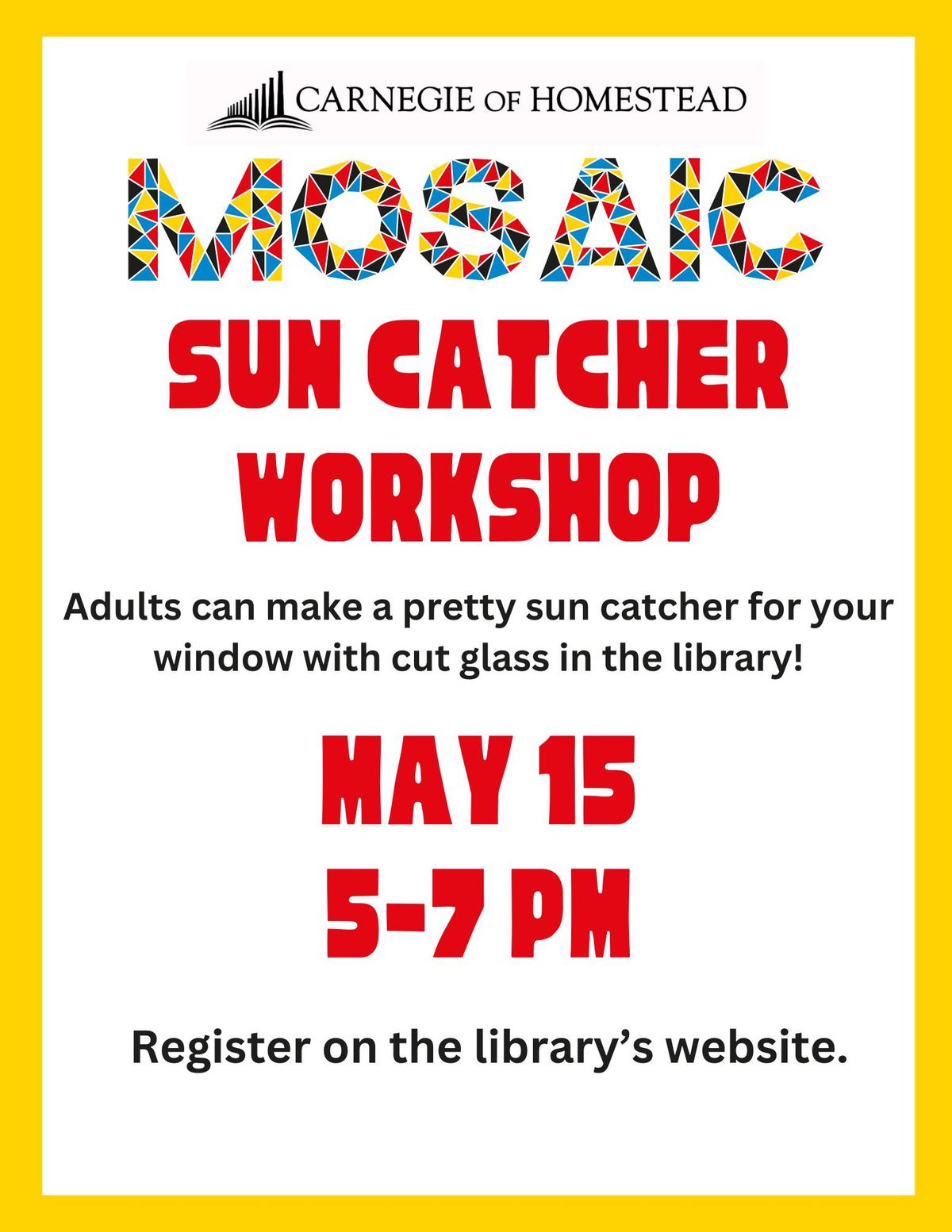 Mosaic Sun Catcher Workshop