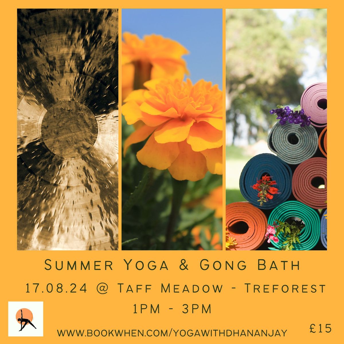 Summer Yoga & Gong Bath - Taff Meadow, Treforest