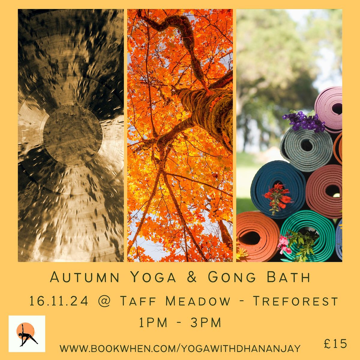 Autumn Yoga & Gong Bath - Taff Meadow, Treforest