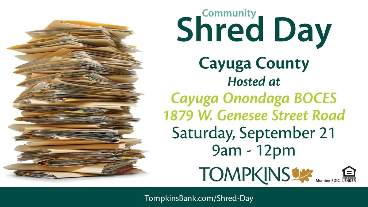 Community Shred Day - Cayuga County