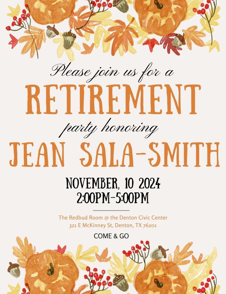 Retirement Party for Jean Sala-Smith