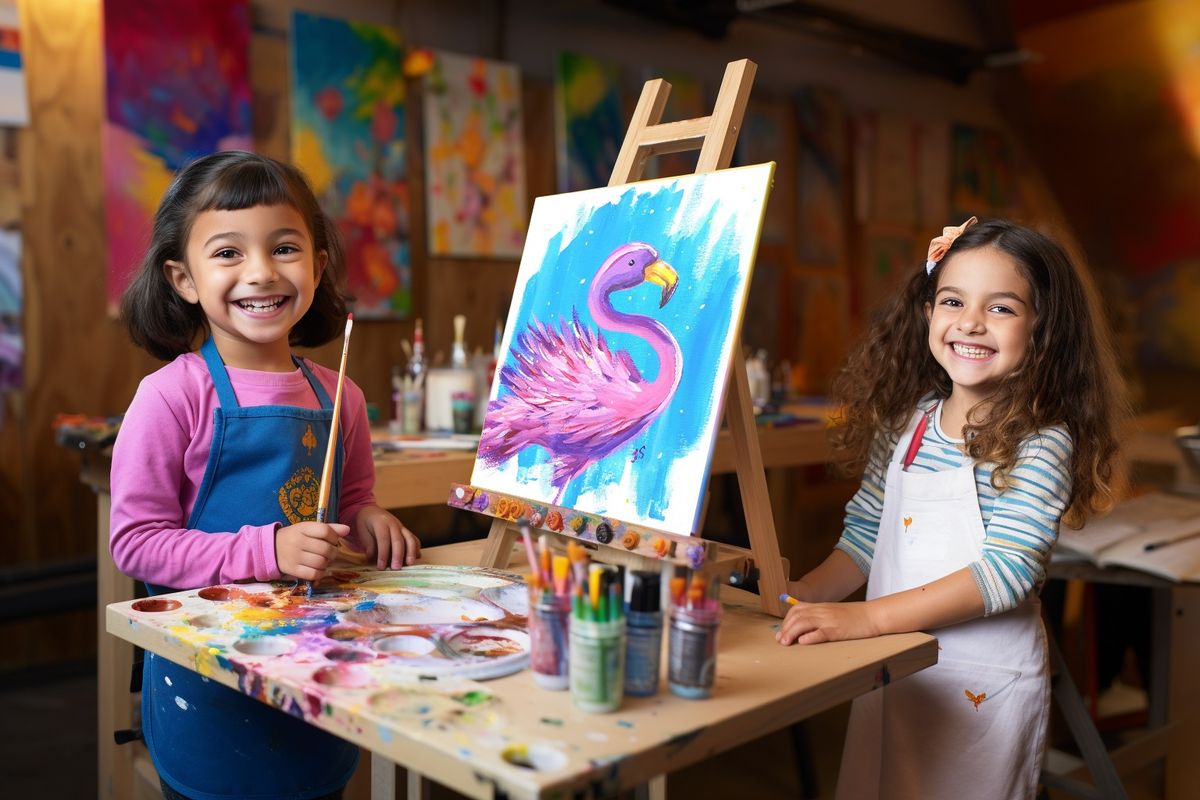 Kids Portsmouth Paint - "Pink Flamingo" Age 7-12