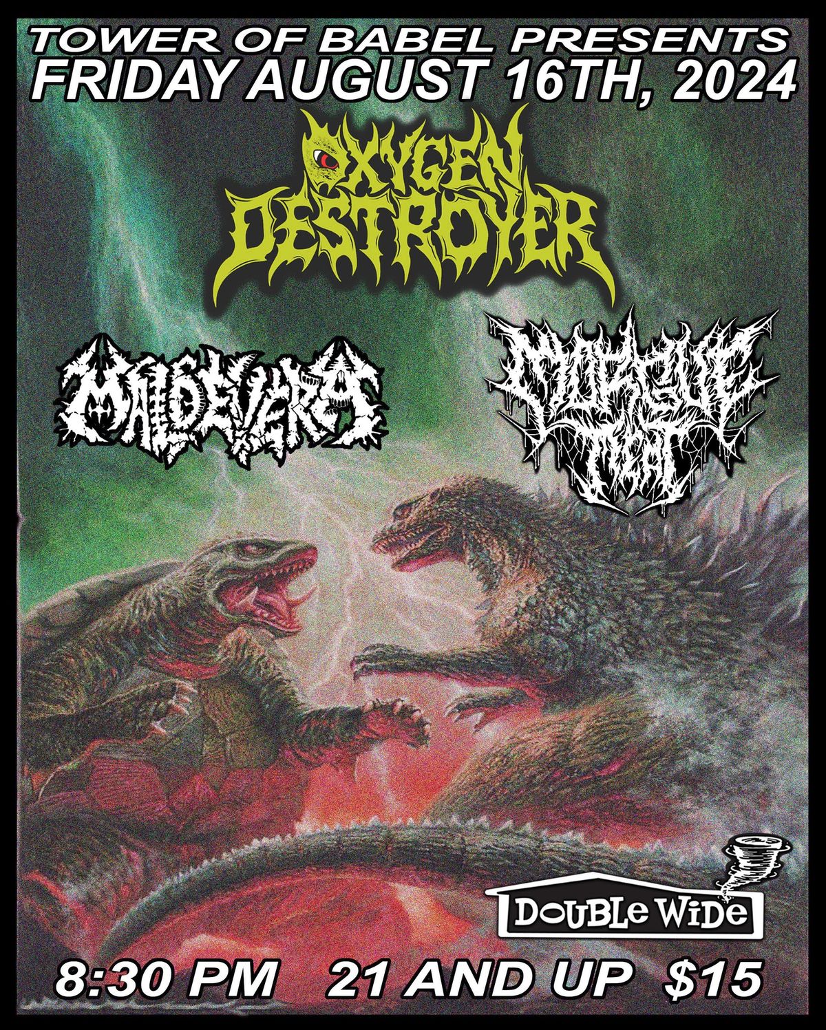 Oxygen Destroyer \/ Maldevera \/ Morgue Meat 