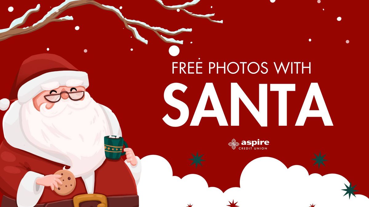 FREE Santa Photos at Aspire Credit Union