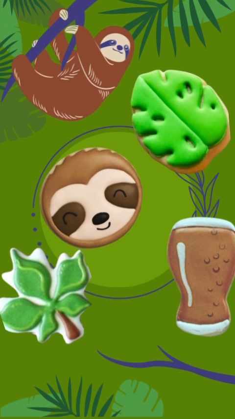 Sloth themed cookie class