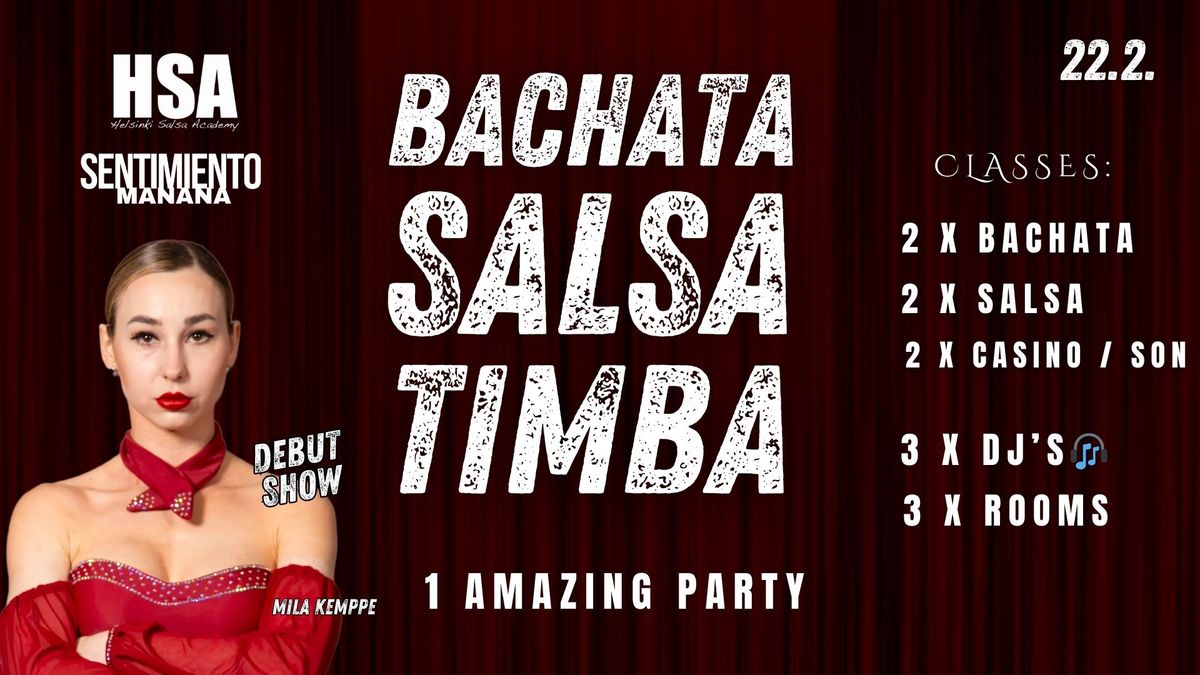 HSA Monthly Bachata & Salsa party \/ 22.2.