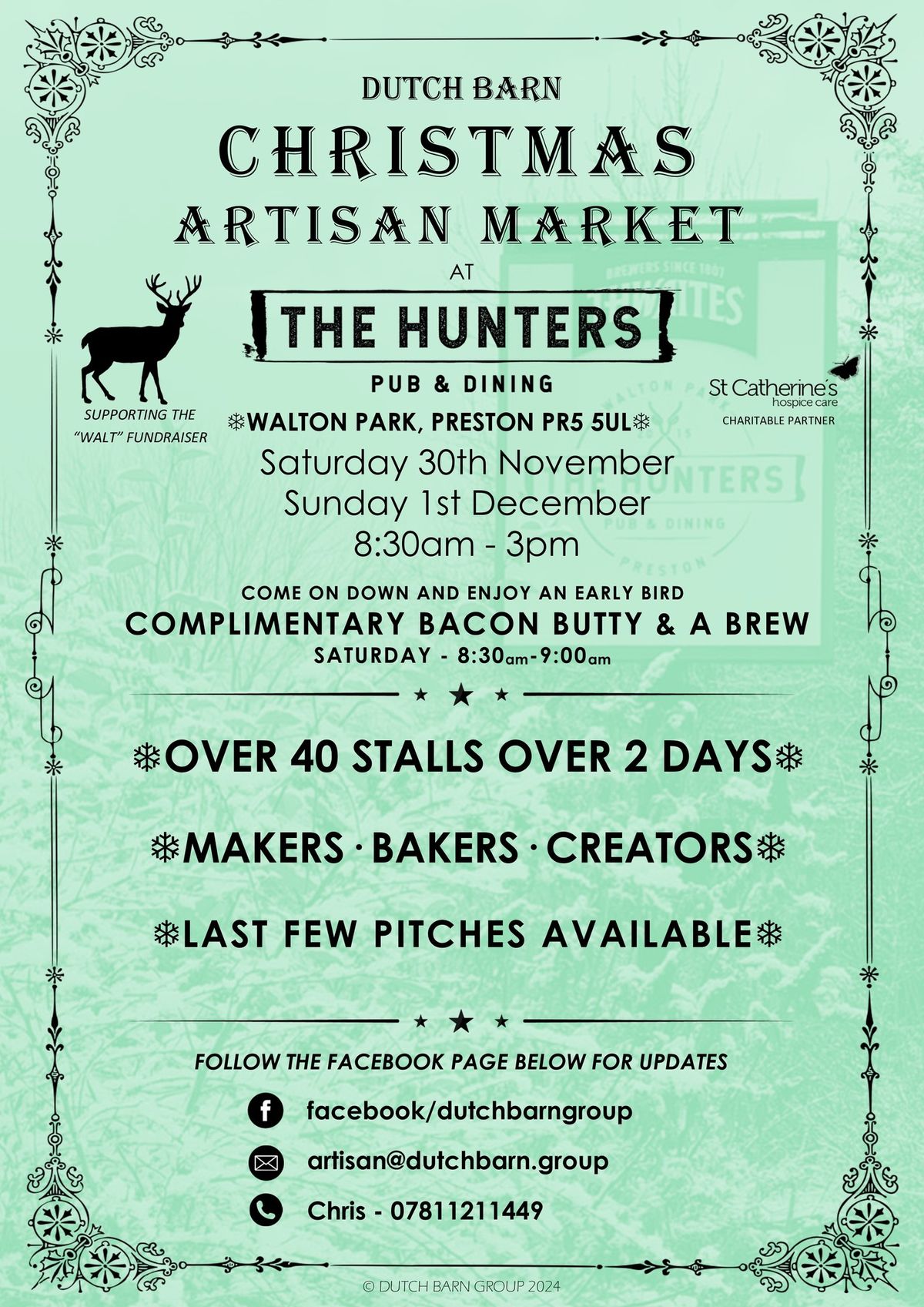 Christmas Artisan Market 2024 - The Hunters, Walton Park PR5 5UL