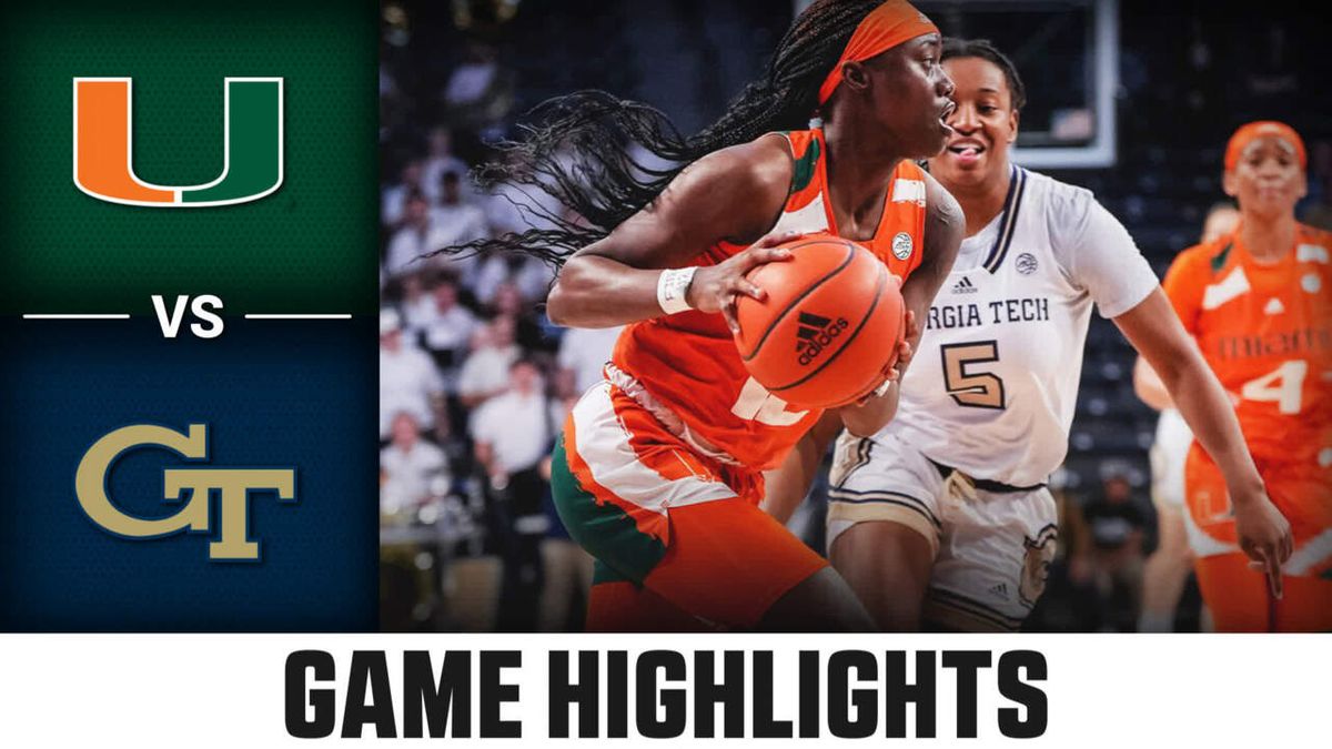 Georgia Tech Yellow Jackets at Miami Hurricanes Womens Basketball