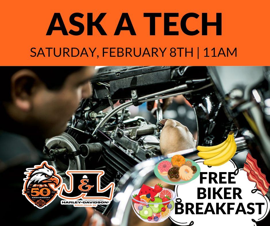 Ask a Tech and Free Biker Breakfast