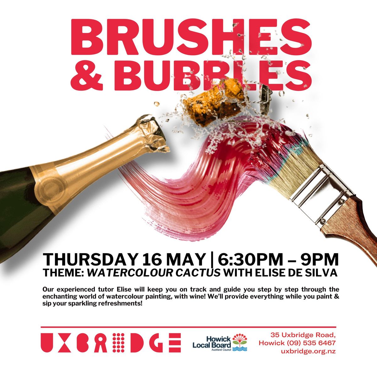 Brushes & Bubbles - Paint & Drink | Events @ UXBRIDGE