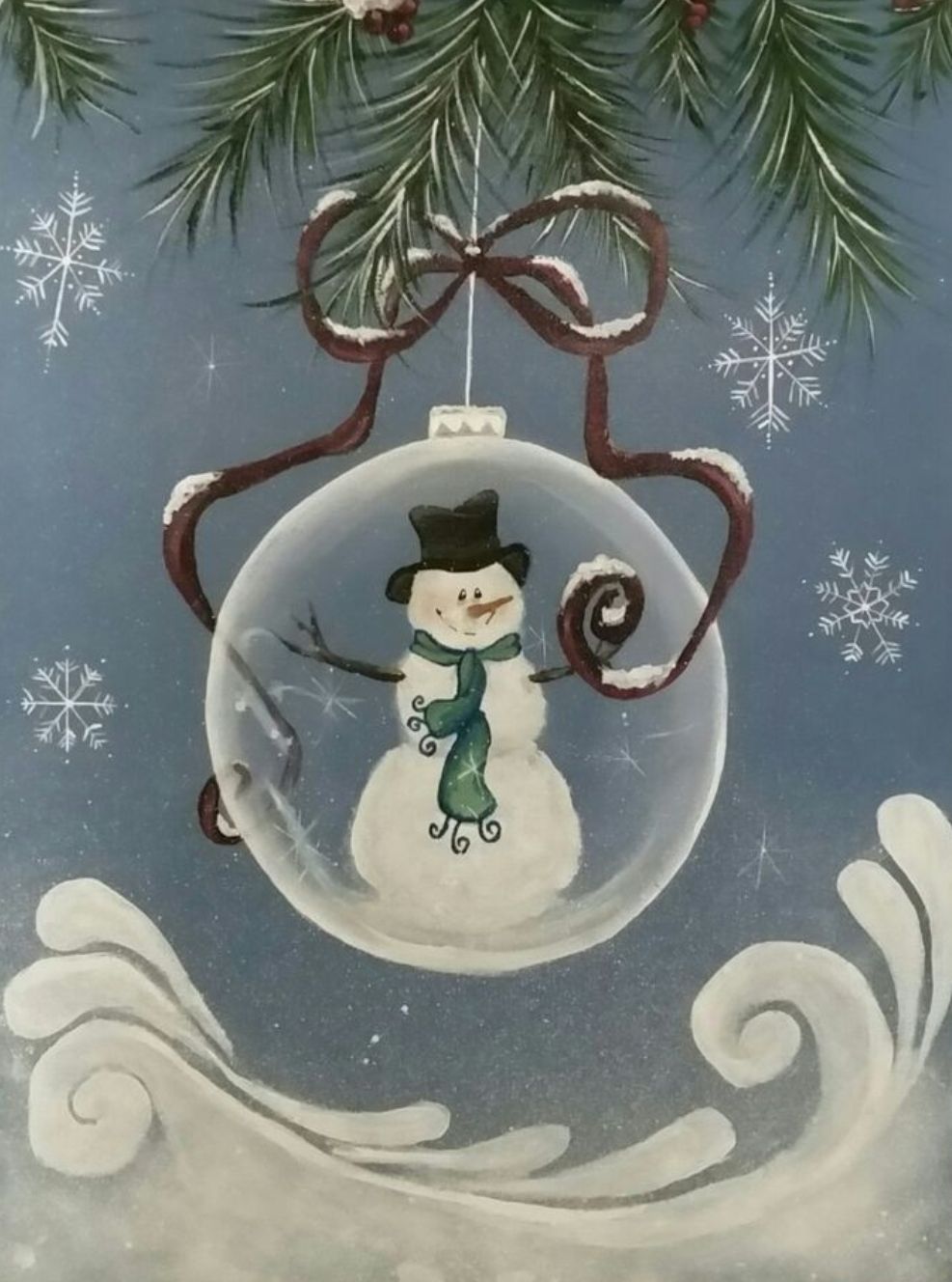 Snowman Ornament 13&Up Paint Night