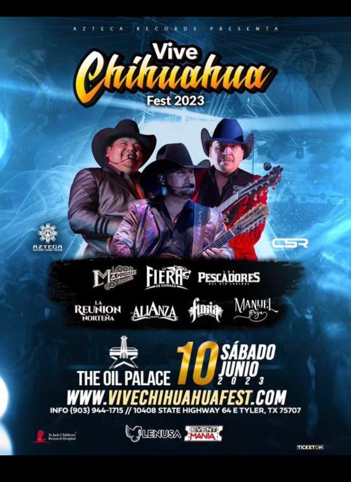 VIVE Chihuahua FEST 2023, Oil Palace, Tyler, 10 June to 11 June