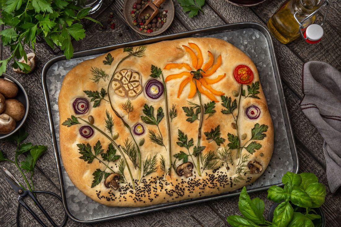 Ukrainian Folk Art Focaccia with Brattleboro Museum and Art Center