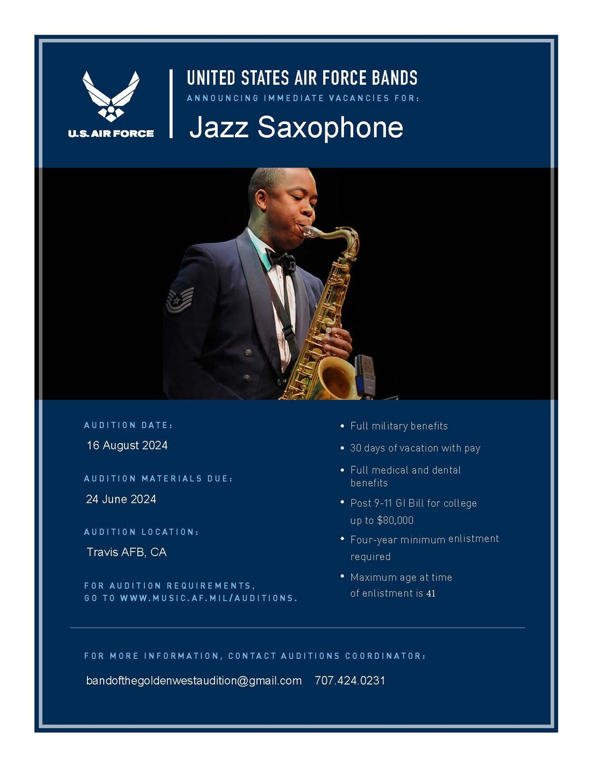 Jazz Saxophone Audition