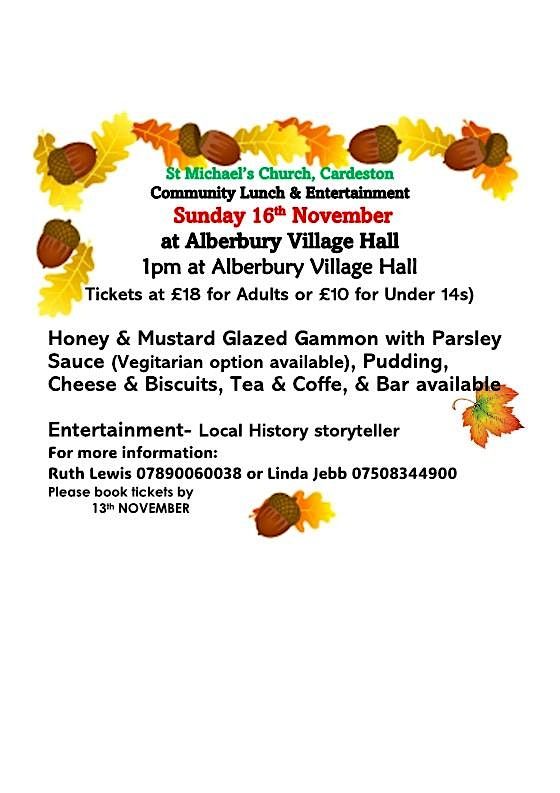 Community Lunch Followed by Entertainment