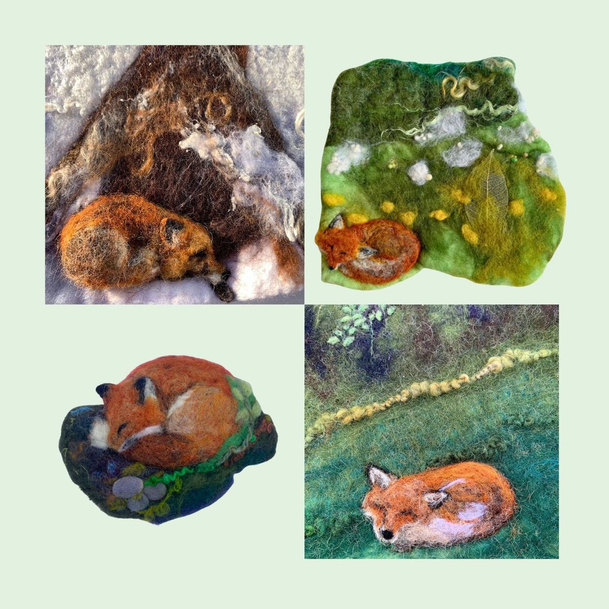 Sleeping Fox Felted Picture Workshop