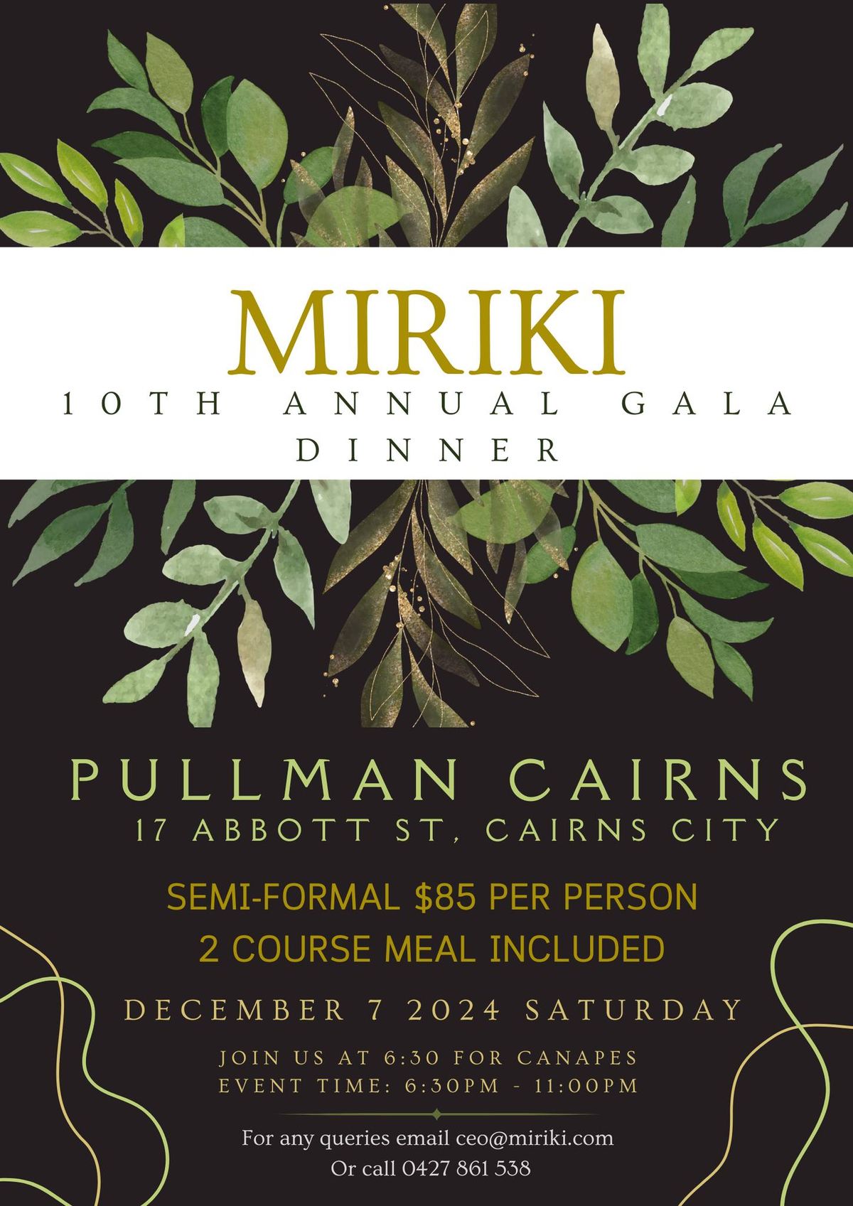 Miriki Performing Arts 10th Anniversary Gala Dinner