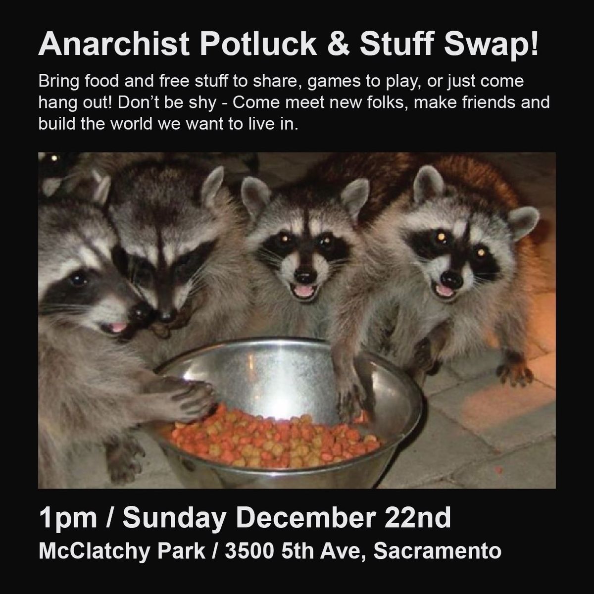 Anarchist Potluck & Stuff Swap!