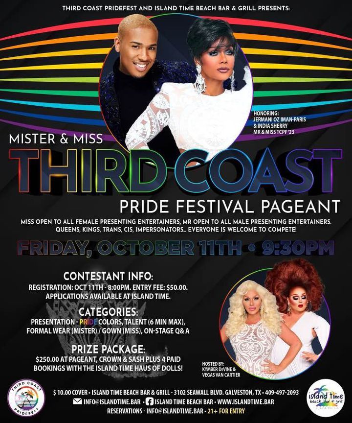 \ud83d\udc51 Mister & Miss Third Coast Pride Festival Pageant \ud83d\udc51