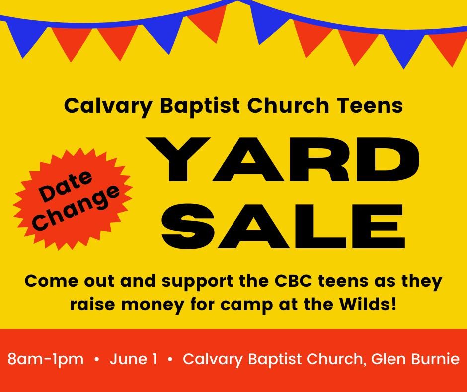 Calvary Baptist Church Teens Yard Sale Fundraiser