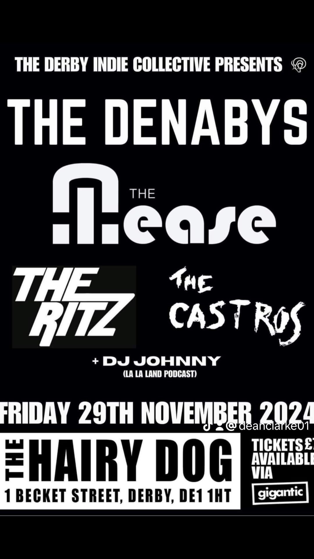 The Derby Indie Collective present... The Denabys, The Mease, The Ritz + The Castros