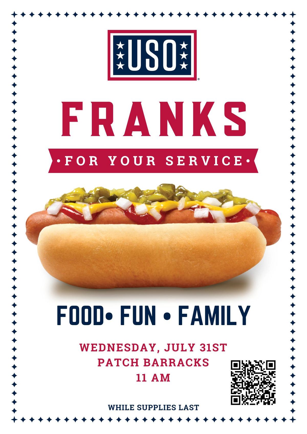 Franks For Your Service - Patch