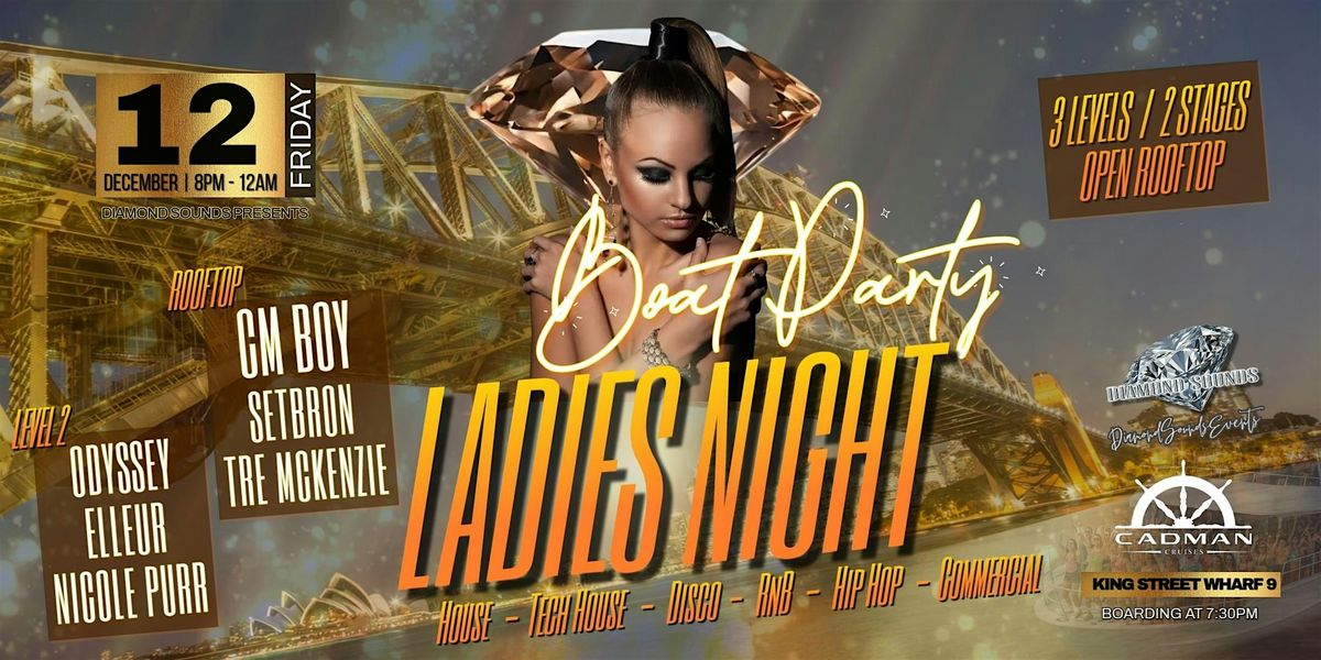 Ladies Night Boat Party on the Harbour Multi-Level House & RnB Party Cruise