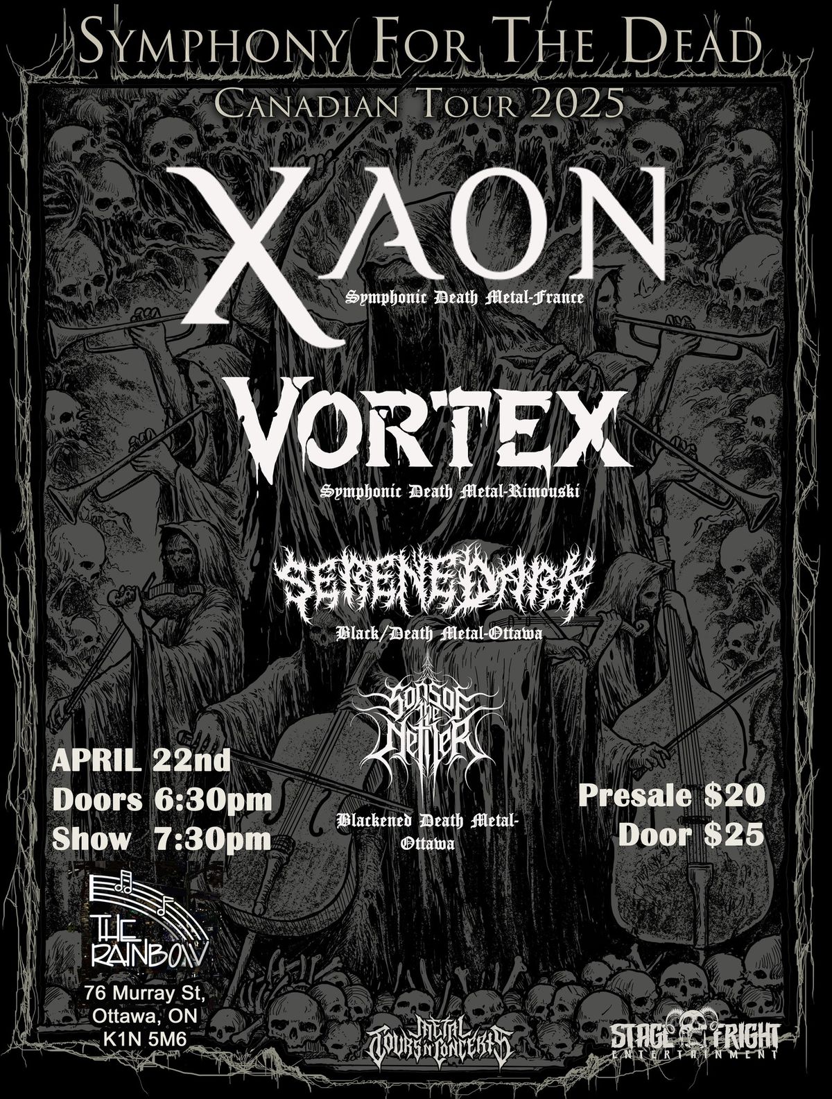 Xaon \/ Vortex \/ Serene Dark \/ Sons of the Nether at Rainbow Bistro