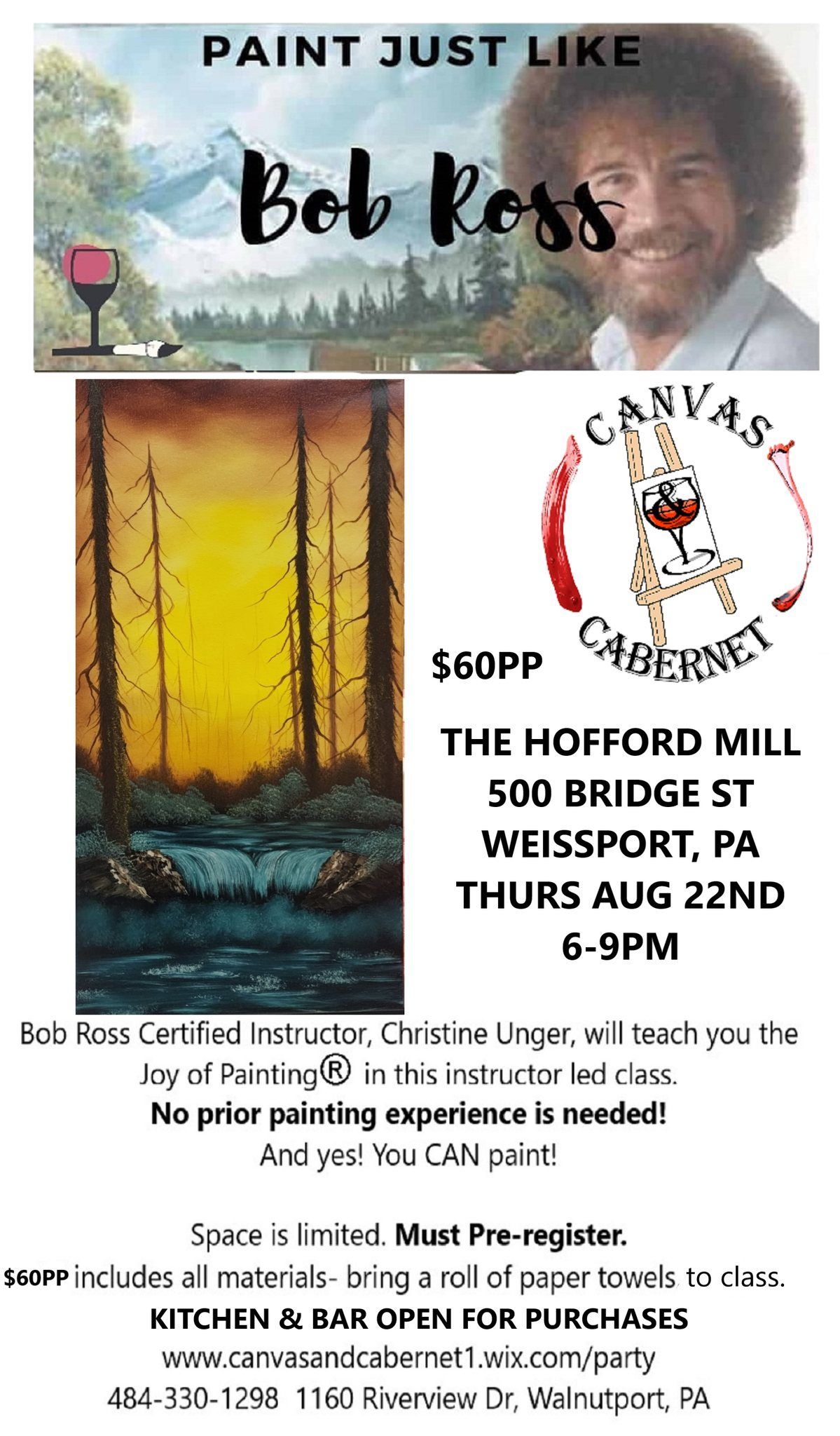 Paint like Bob Ross at The Hofford Mill