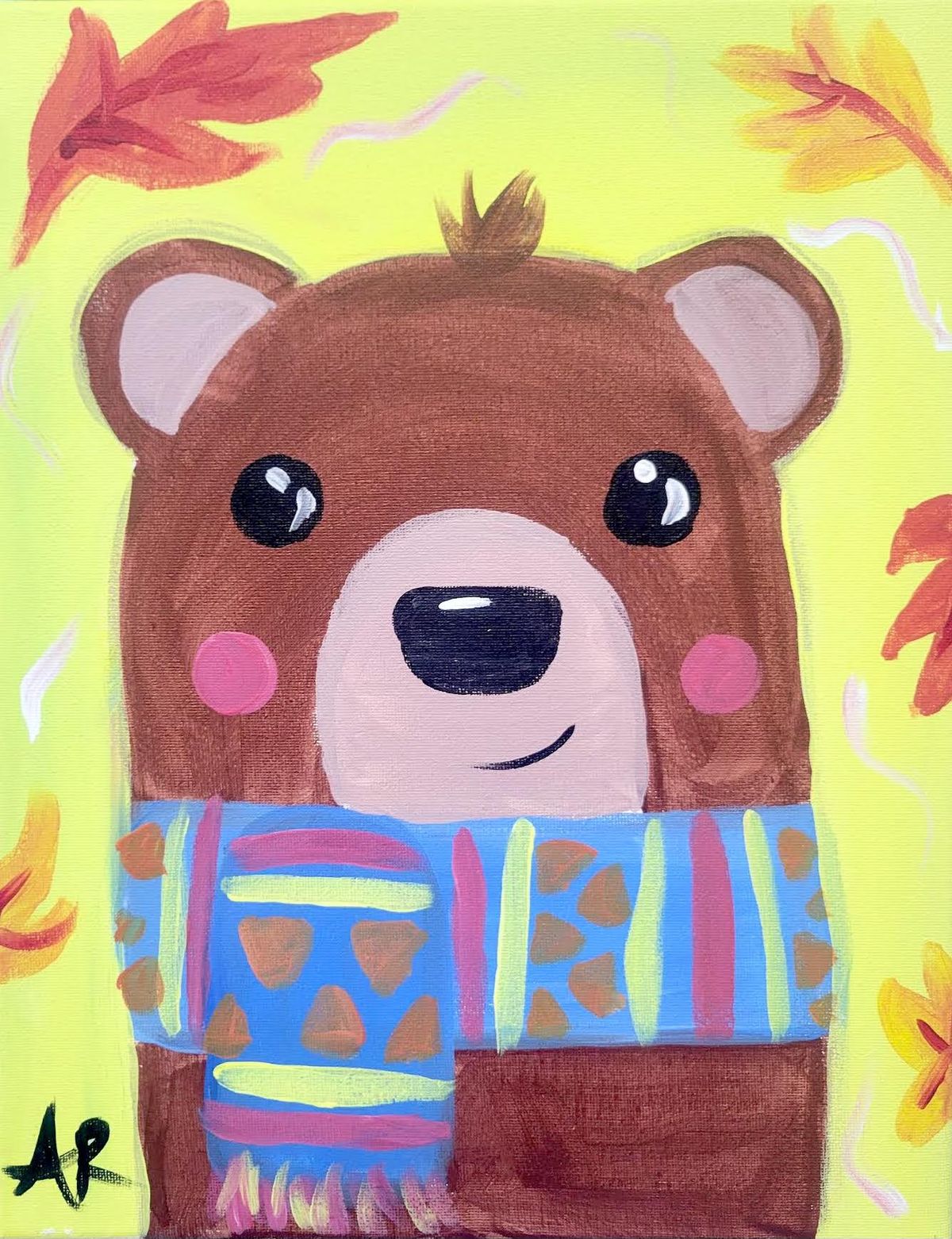 Creative Canvas for Kids - Autumn Bear