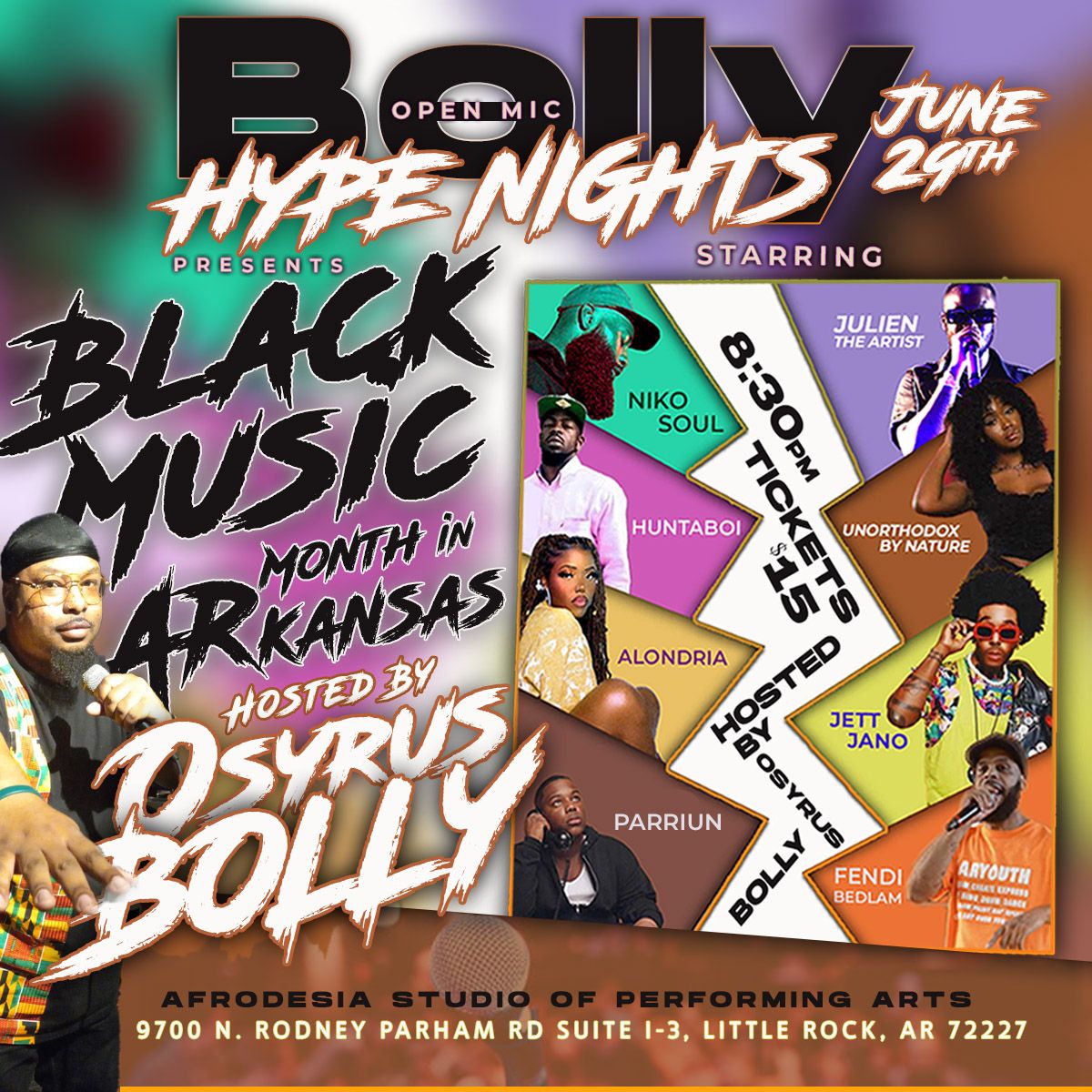 Bolly Open Mic presents Black Music Month in Arkansas