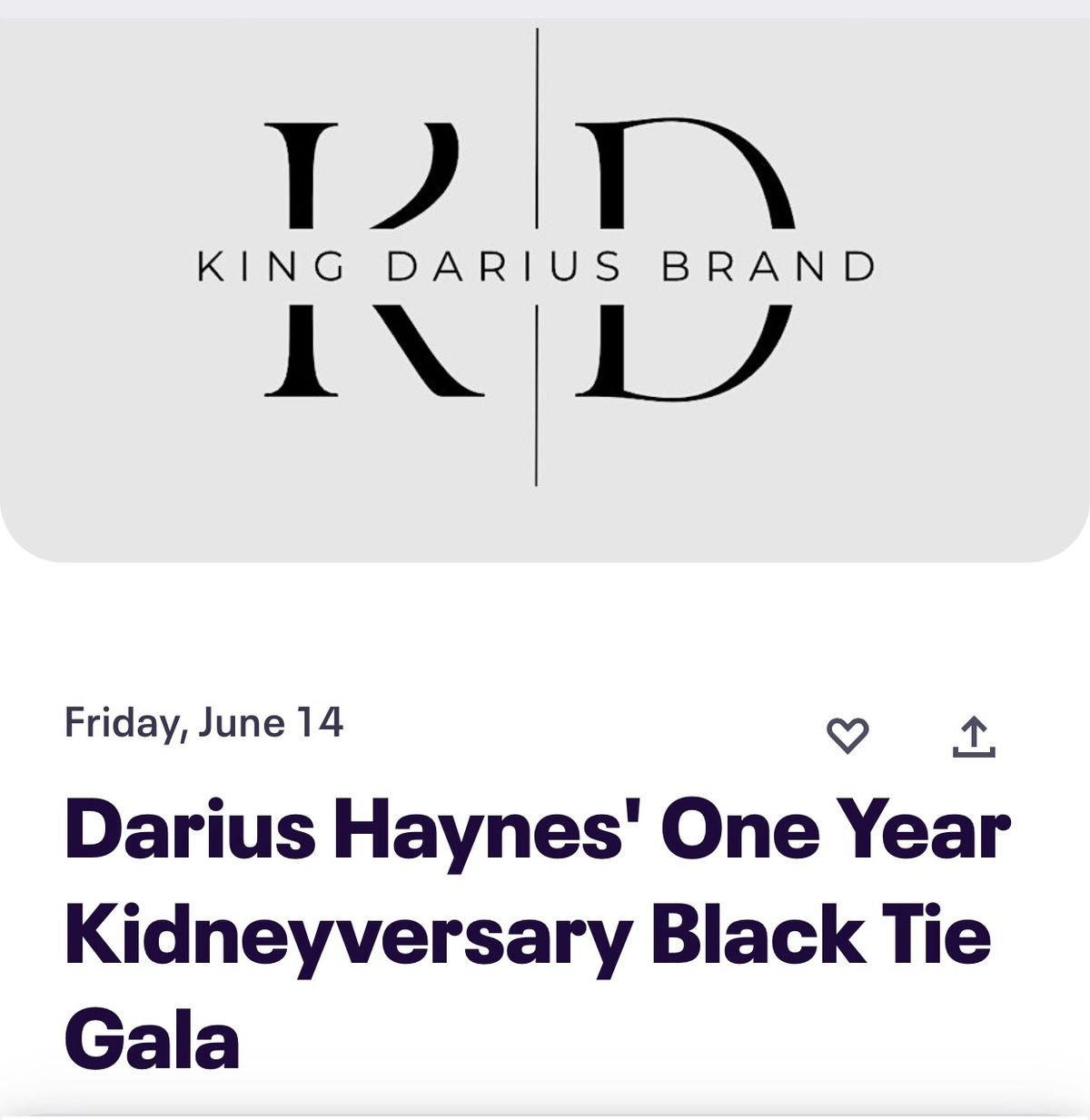 Darius\u2019 One Year Kidneyversary Black Tie Gala 
