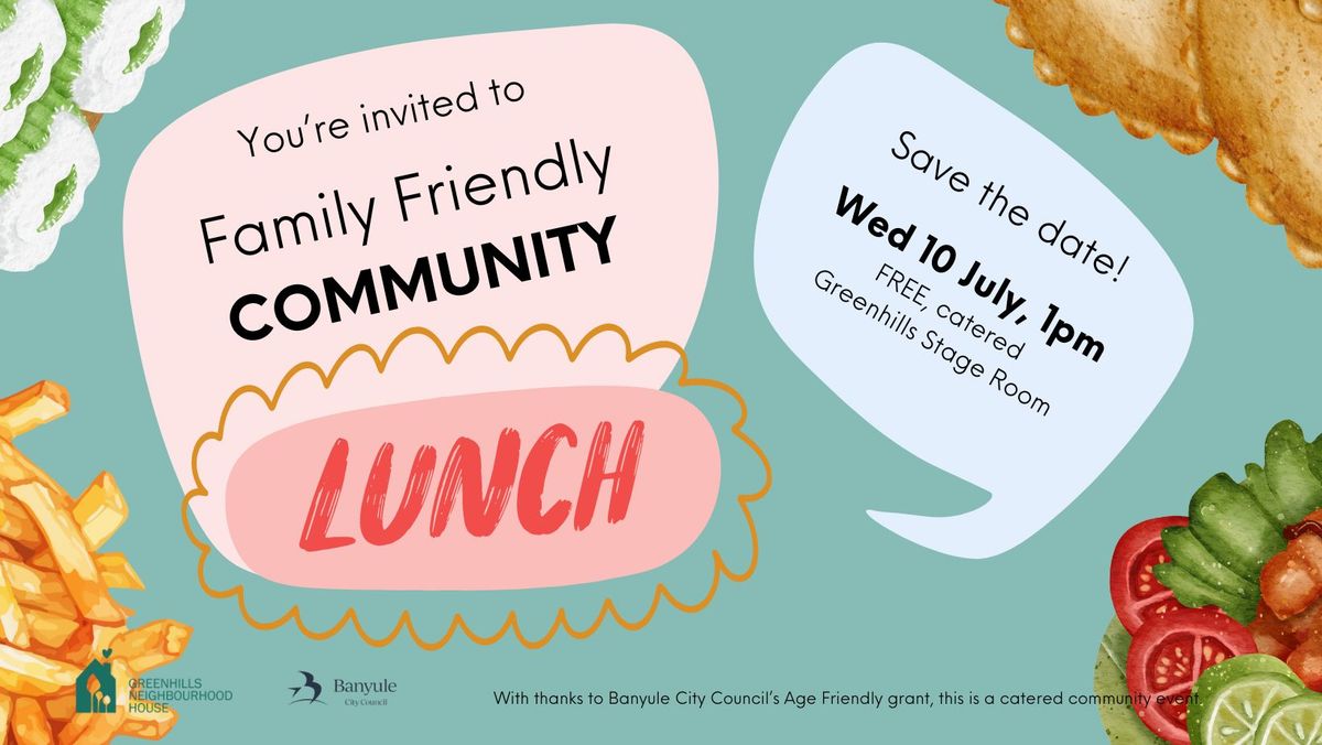 Free Family Friendly Community Lunch