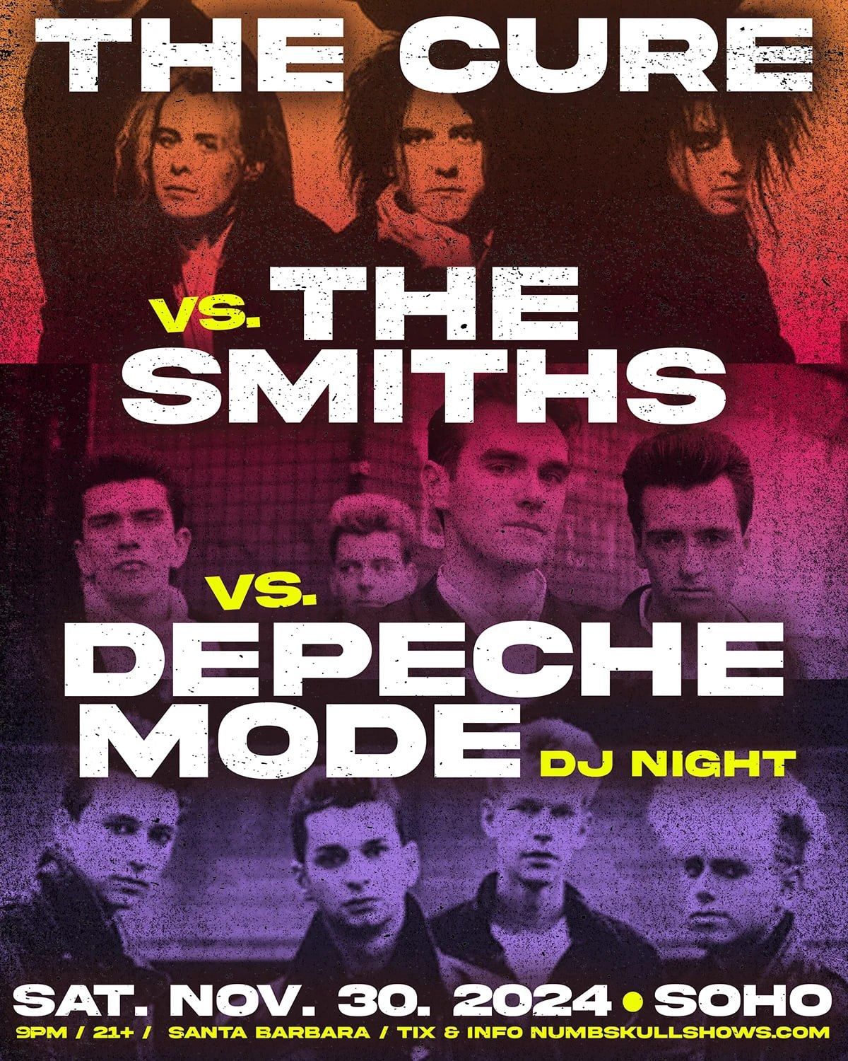 Numbskull Presents: THE CURE vs THE SMITHS vs DEPECHE MODE DJ Night