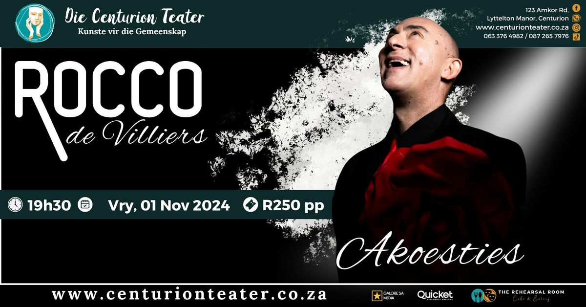 Rocco De Villiers - Akoesties (Live @ Die Centurion Teater)