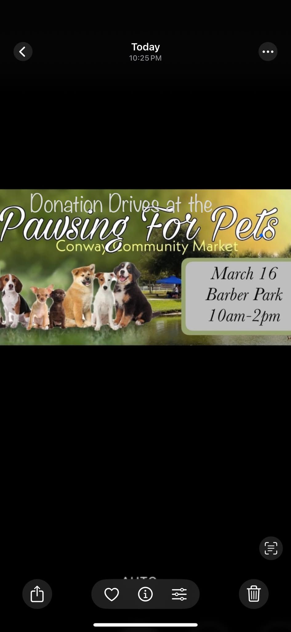 Donation Drives at the Pet Fair at the Conway Community Market