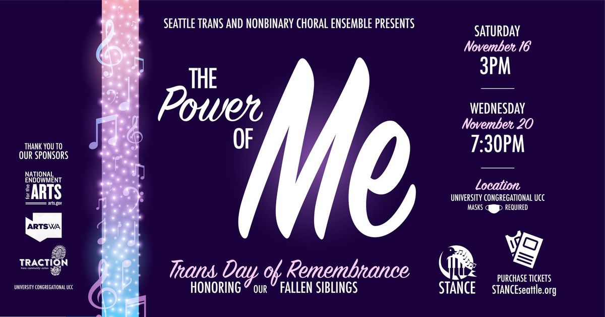 The Power of Me: a Trans Day of Remembrance Concert