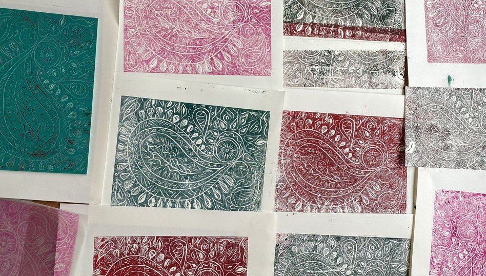 Lino Printing & Collograph with Pat