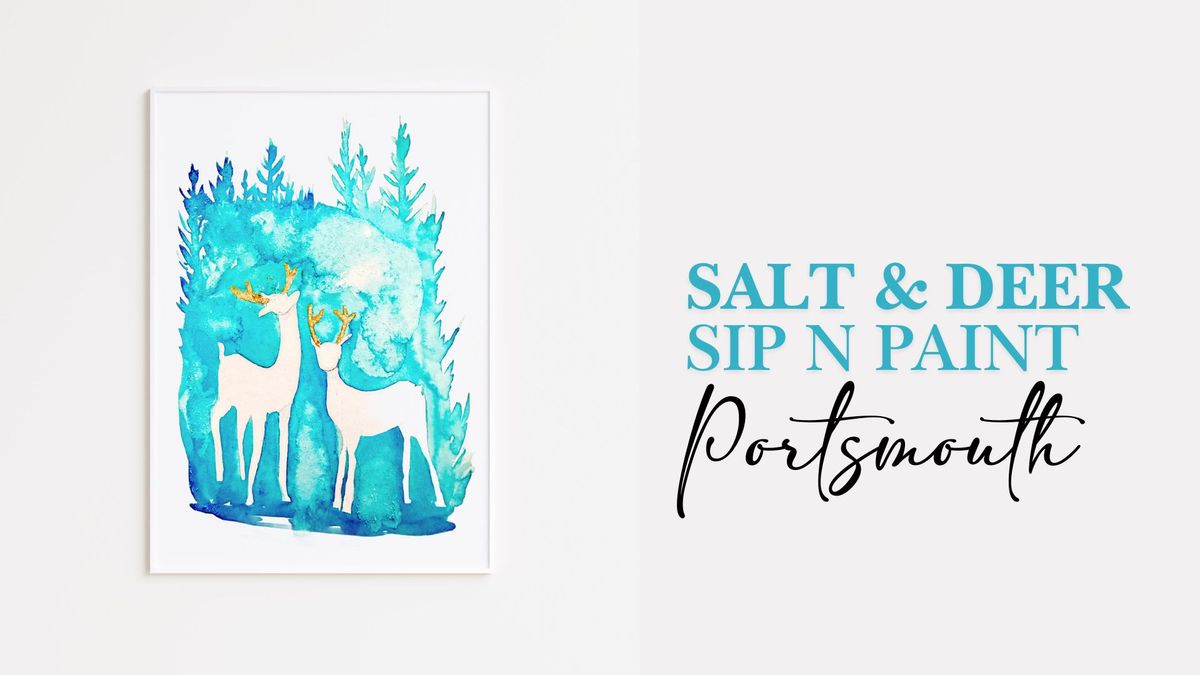 Playing with Salt Sip and Paint Watercolor - Holiday Inn Portsmouth