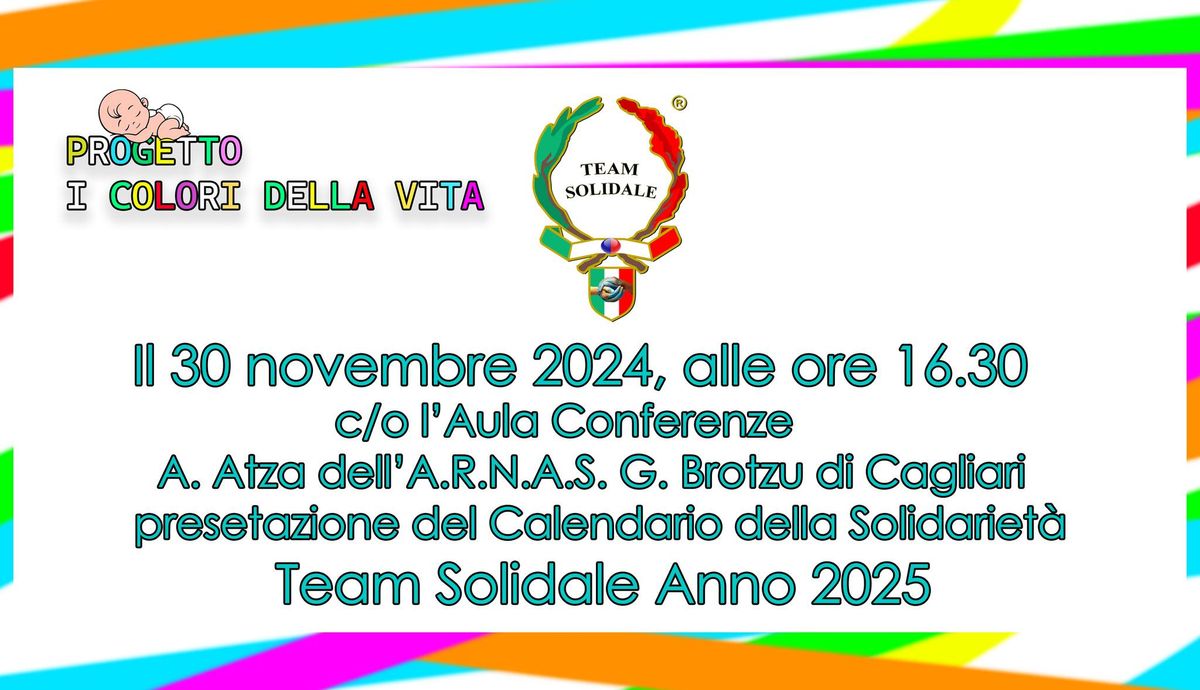 Presentazione " Calendario della Solidariet\u00e0 2025" Team Solidale