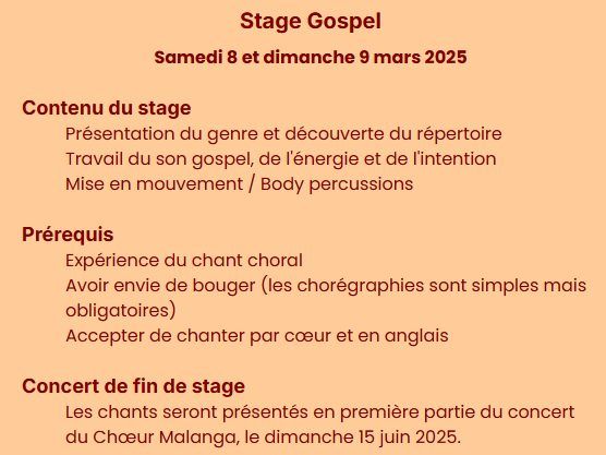 Stage Gospel