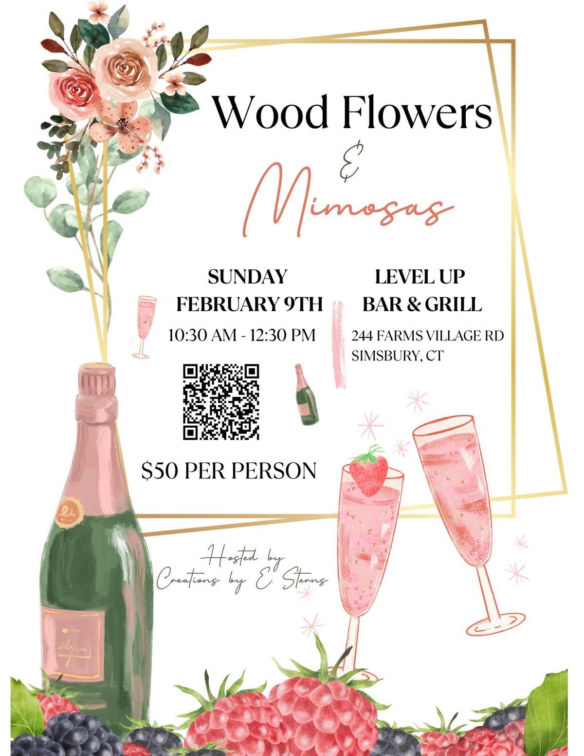 Wood Flowers & Mimosas 