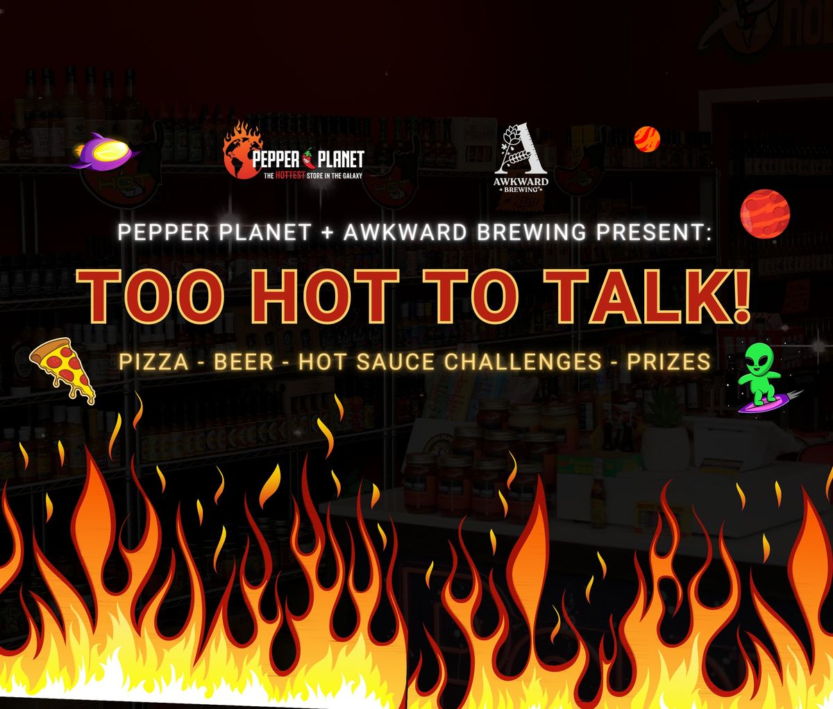 Too Hot To Talk! | Hot Sauce Challenge with Pepper Planet & Awkward Brewing 