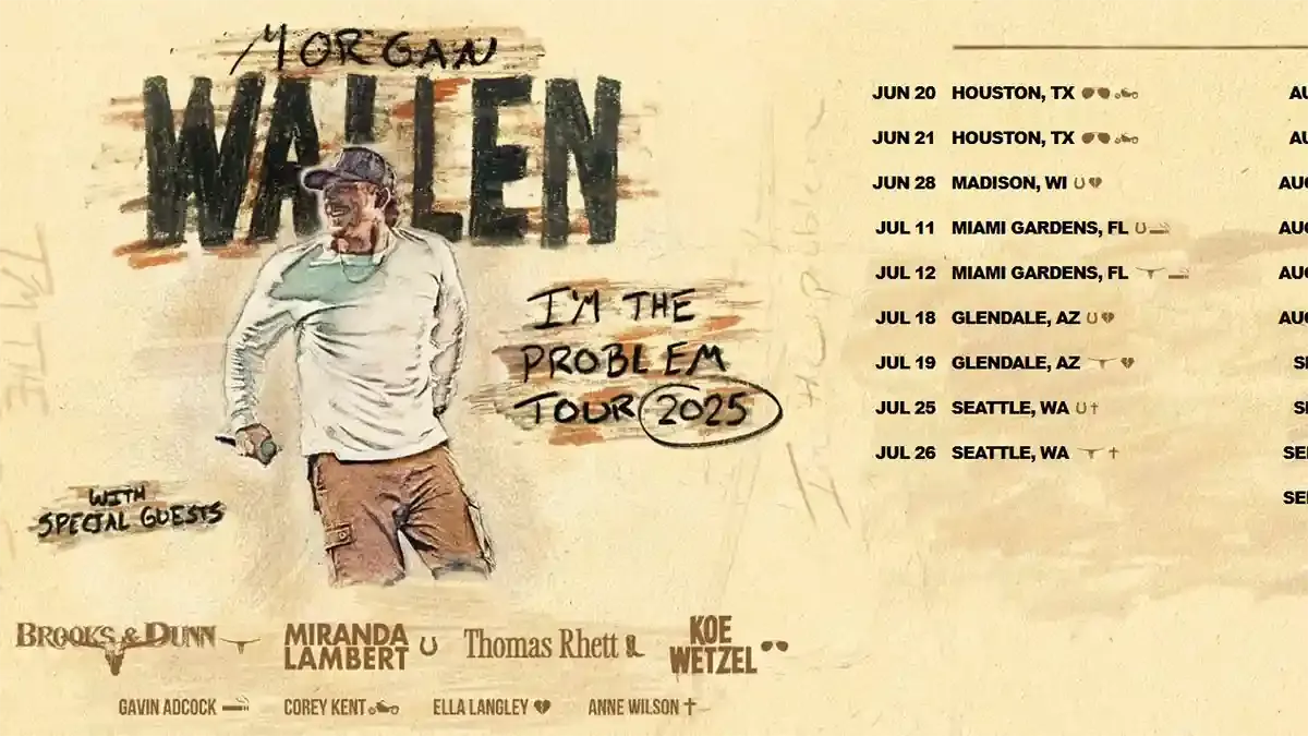 Morgan Wallen with Brooks & Dunn and Gavin Adcock