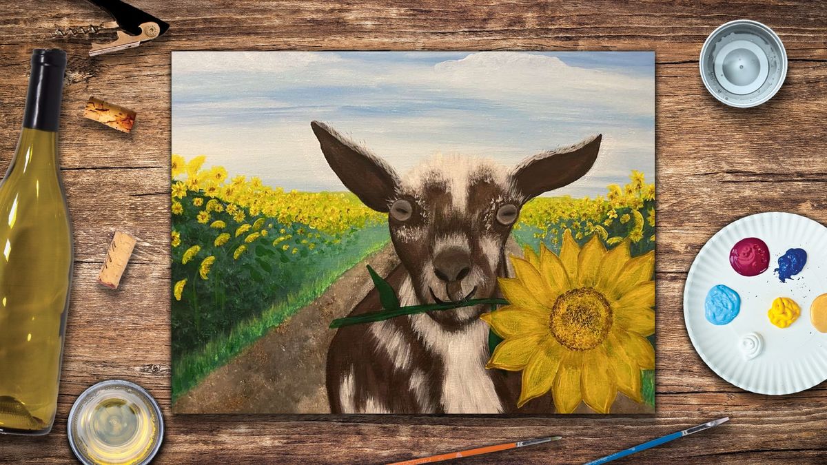 Mocha and Sunflowers  - Paint and Sip 