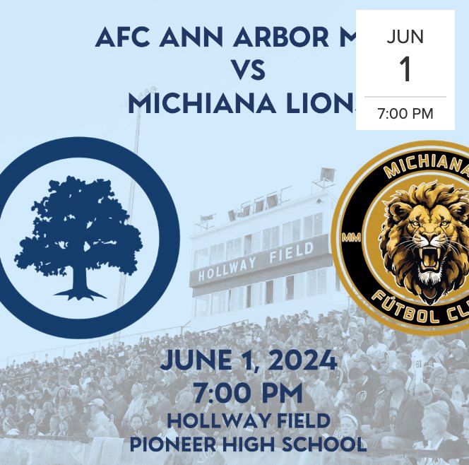 AFC Ann Arbor (M) vs Michiana Lions