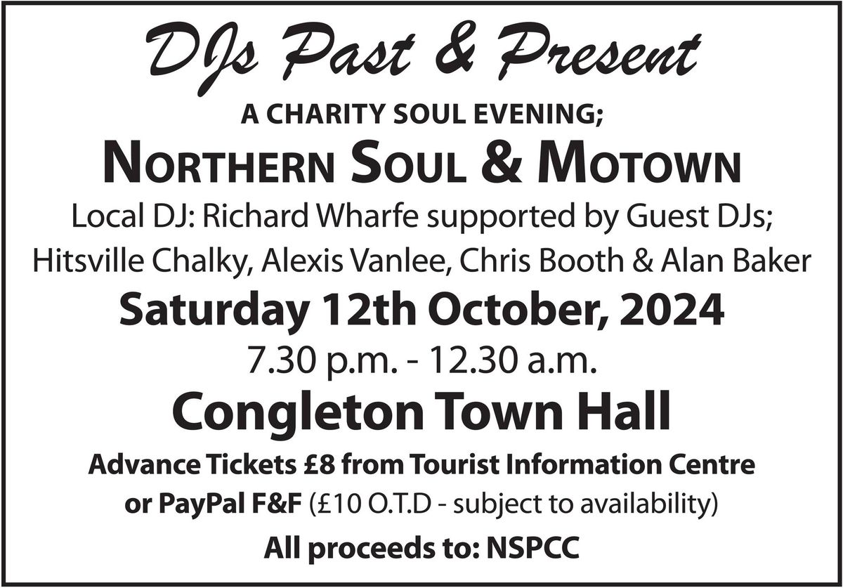 Charity Northern Soul & Motown Night in aid of NSPCC