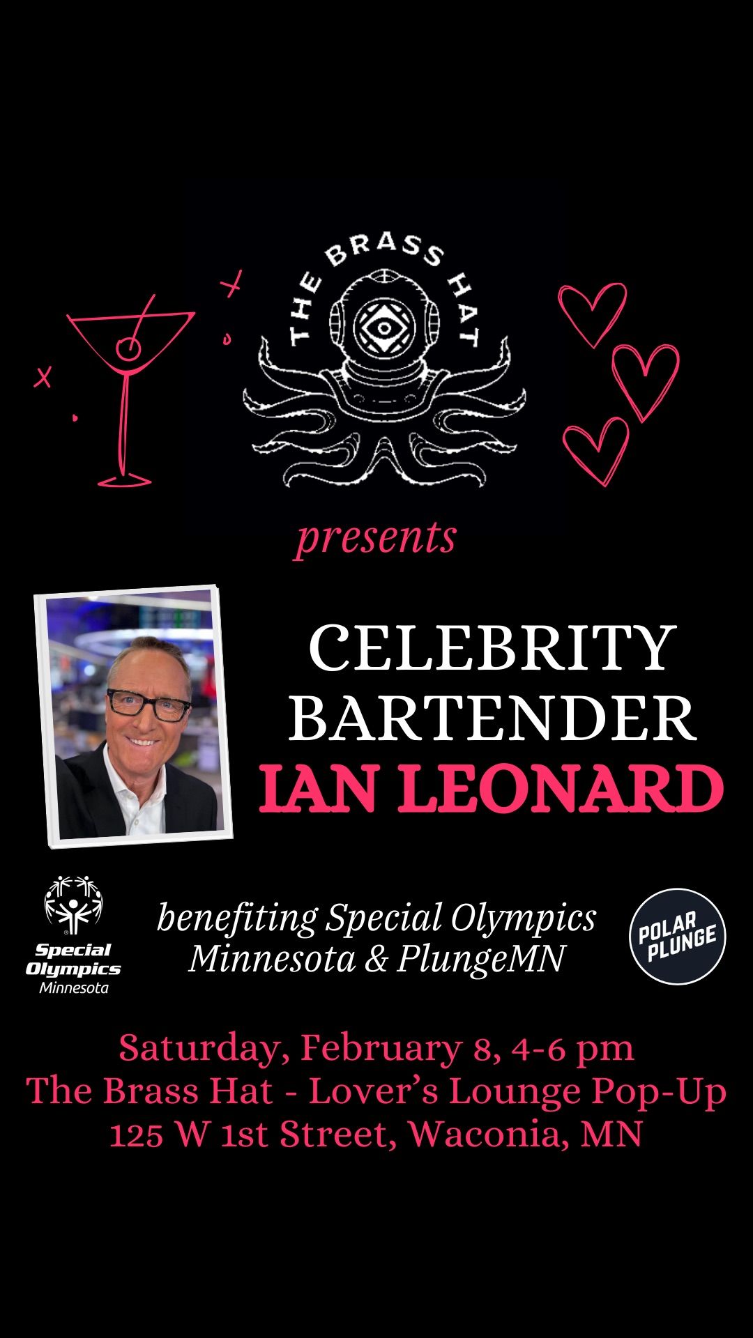 Celebrity Bartender event with Ian Leonard benefiting MN Special Olympics