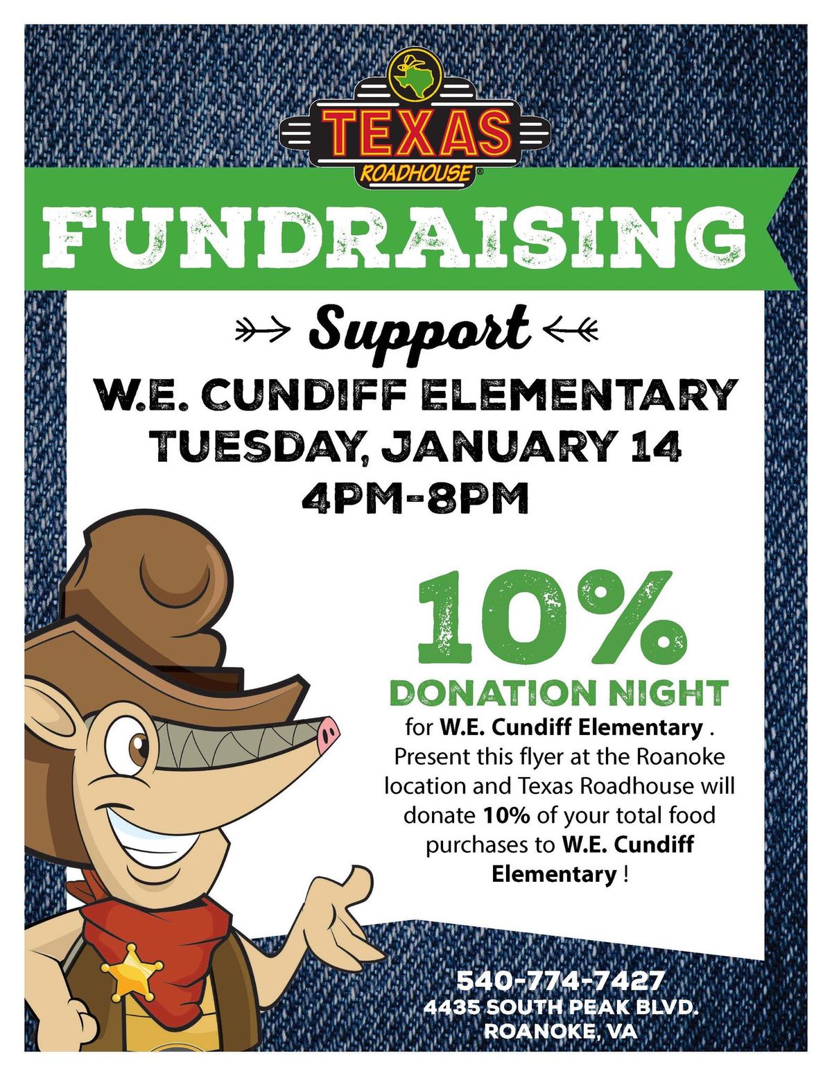 Texas Roadhouse Spirit Night